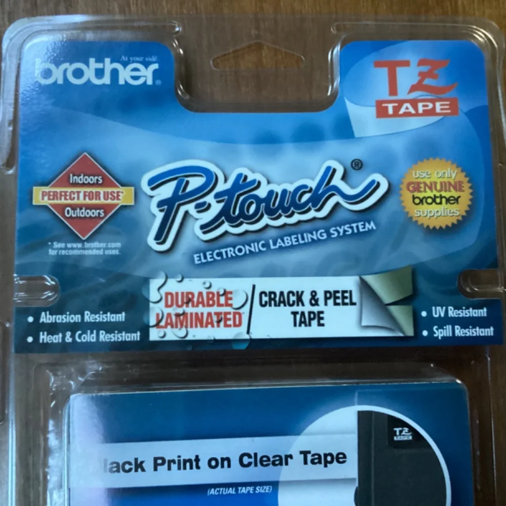 Brother TZ-121 P-touch Electronic Labeling System Tape 3/8” width (9mm)